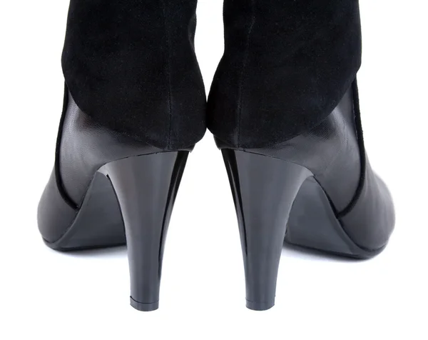 Svarta klackar feminina sko — Stockfoto