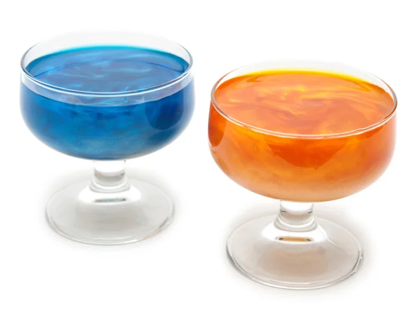 Orange and blue jelly — Stock Photo, Image