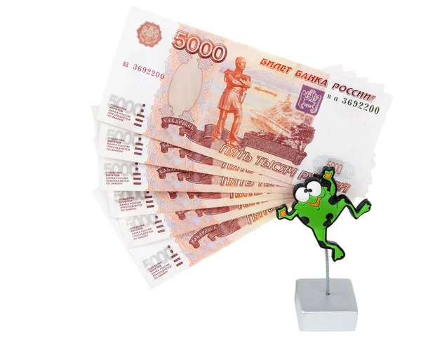 Rachunki 5000 rubli — Zdjęcie stockowe