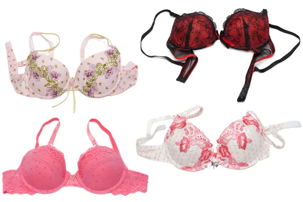 Feminine bra with red pattern Royalty Free Stock Images