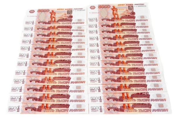 Contas 5000 rublos russos — Fotografia de Stock