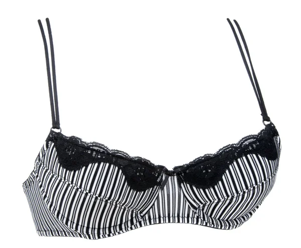Striped bra with lace — Stock Photo, Image