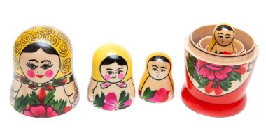 Sets of nesting dolls clipart