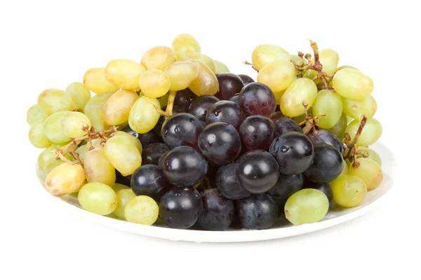 Plate with ripe grape — Stock Photo, Image