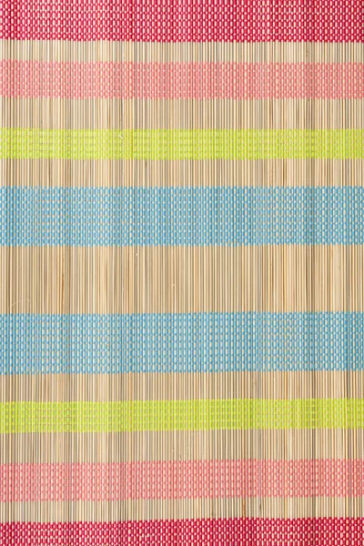 Colore piccolo tappeto da bambù — Foto Stock