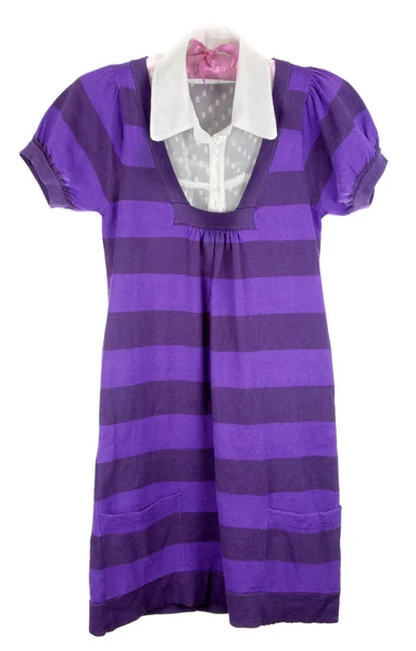 Gestreiftes Kleid violett — Stockfoto