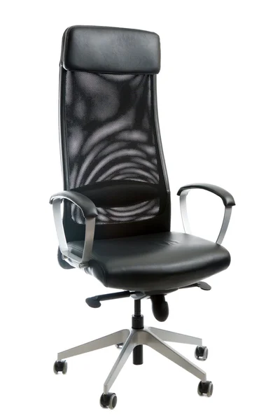 Cadeira fácil de couro preto — Fotografia de Stock