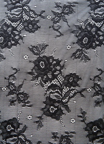 꽃에서 패턴으로 블랙 레이스 — 스톡 사진