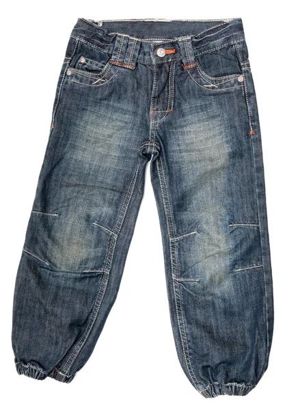 Детские джинсы с карманом — стоковое фото