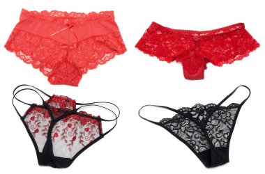 Four feminine panties collage clipart