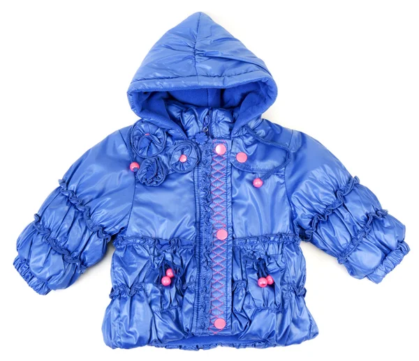 Azul casaco de bebê isolado — Fotografia de Stock