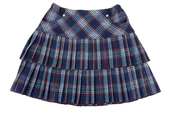 stock image Plaid feminine skirt