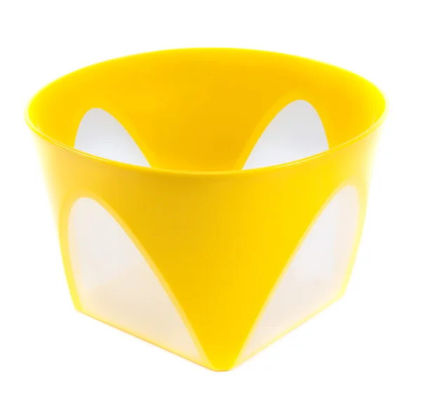 Recipiente plástico amarelo — Fotografia de Stock