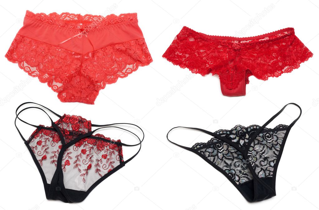 Four feminine panties collage
