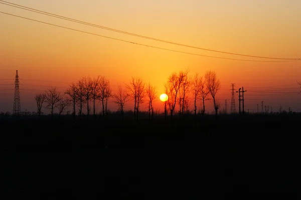 Zapadající slunce — Stock fotografie