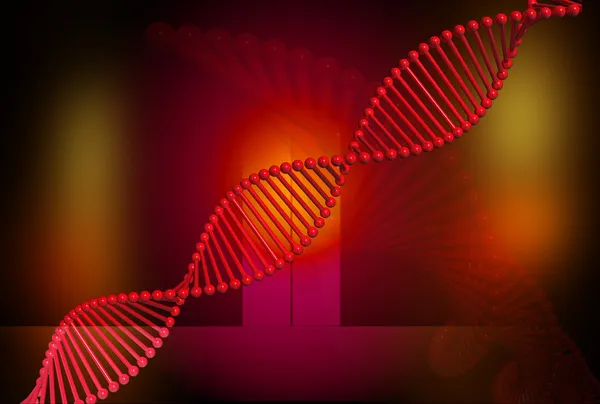 DNA červená — Stock fotografie