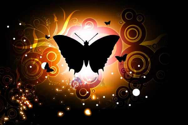 Mariposa en fondo abstracto — Foto de Stock