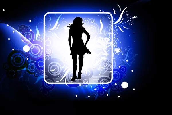 Creative background and silhouette dance Stock Picture