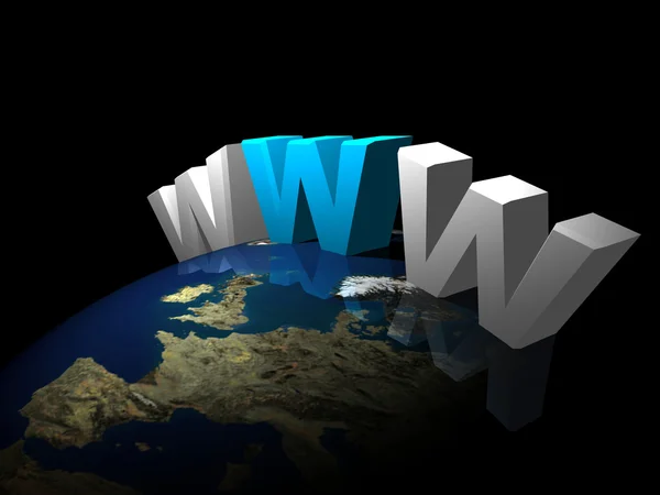 Www with earth — Stock Photo, Image