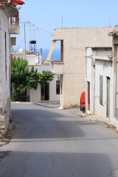 Boş sokak eski Girit Denizi tatil — Stok fotoğraf