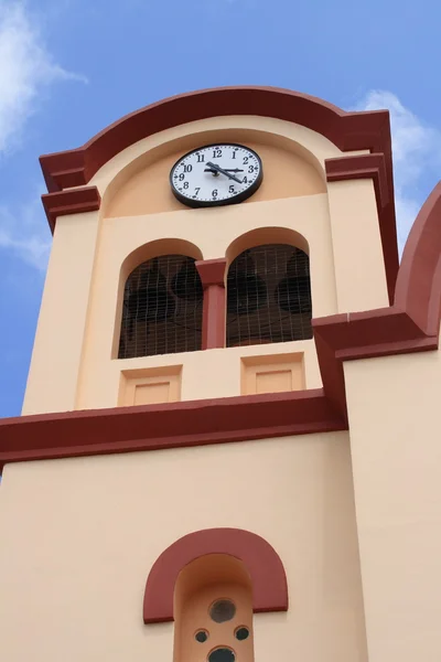 Stock image Church tower with clock on Crete in sunny say