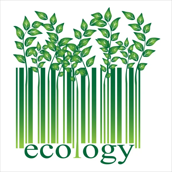 Ecología BARCODE — Vector de stock