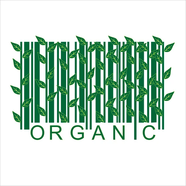 Екологія органічні зі штрих-кодом — стоковий вектор