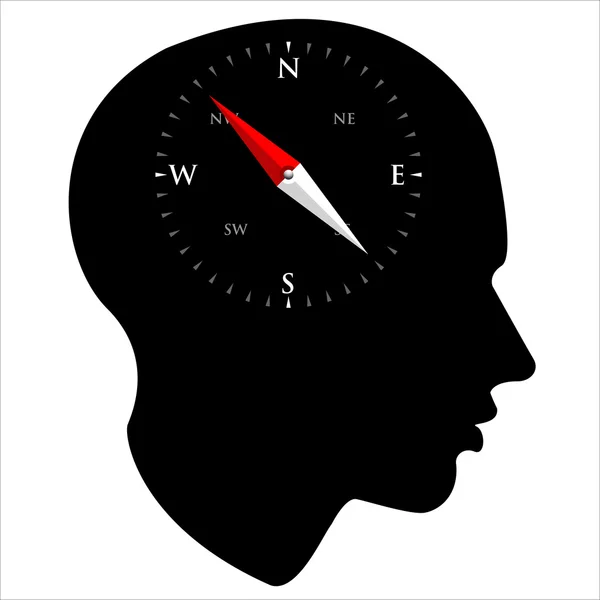 Cronómetro de la mente humana — Vector de stock