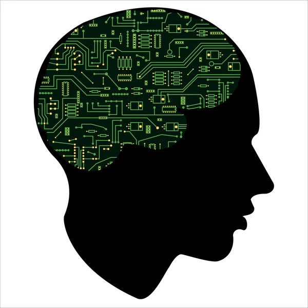 Électronique de l'esprit humain — Image vectorielle