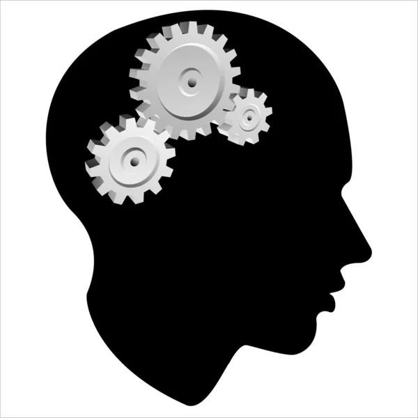 Gear of the human mind — Stock Vector