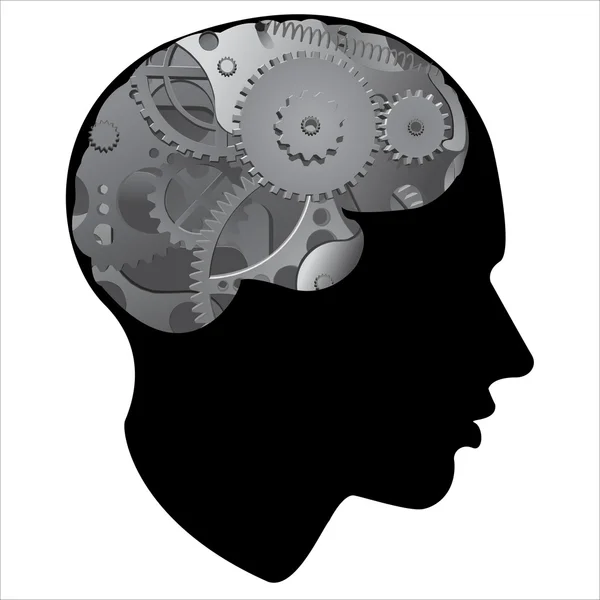 Gear of the human mind — Stock Vector
