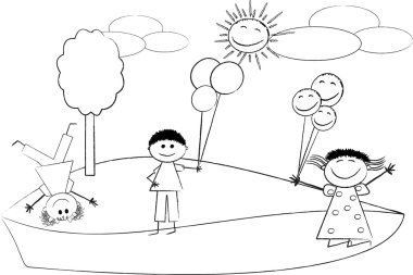 Children's drawing clipart