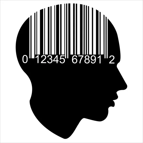 Barcode-Mechanismus des Menschen finanzieren — Stockfoto