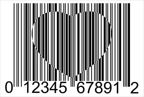 Finance bar code heart — Stock Photo, Image