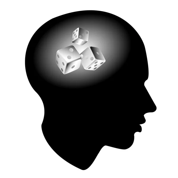 Gra profil głowy — Zdjęcie stockowe