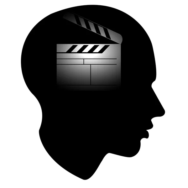 Profile head movie — Stock Photo, Image