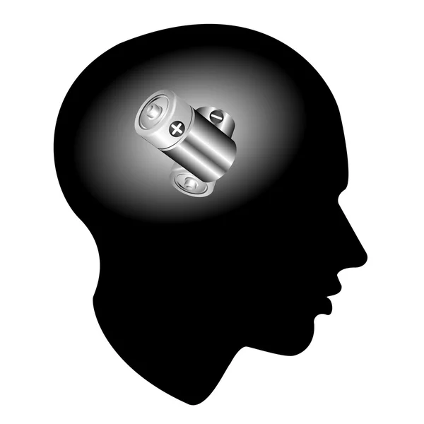 Bateria profil głowy — Zdjęcie stockowe