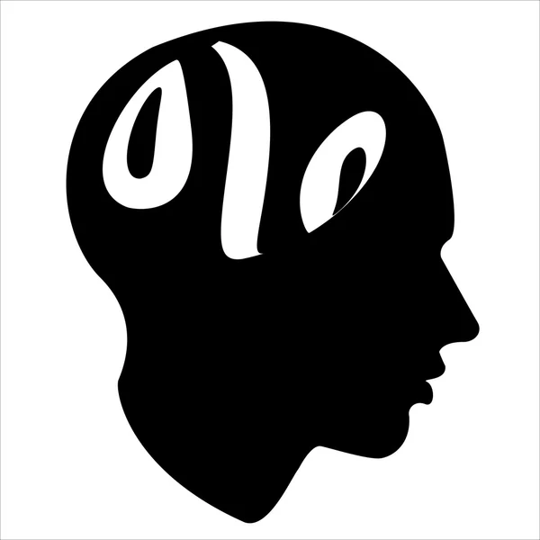 Procent mężczyzna profil głowy — Zdjęcie stockowe