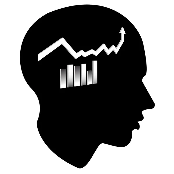 Finansiera economyman profil huvud — Stockfoto