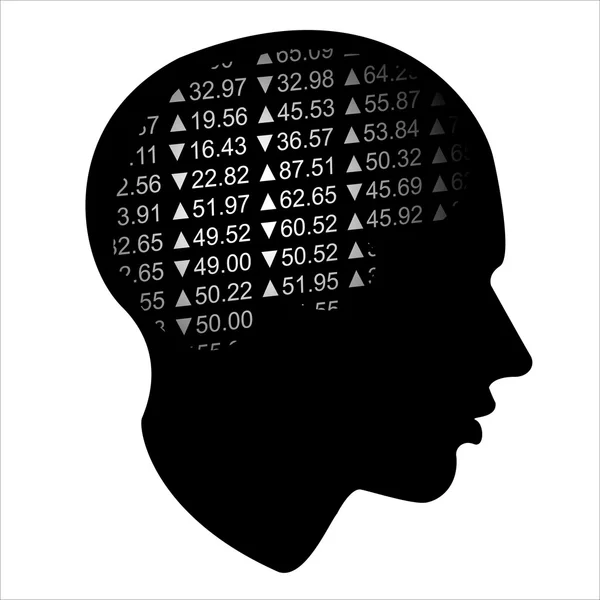 Financovat economyman profil hlavy — Stock fotografie