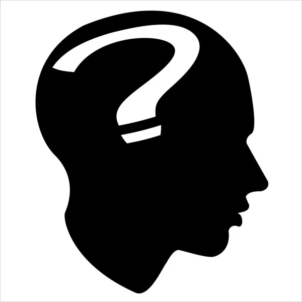 Finance question profile head — Stock Photo, Image