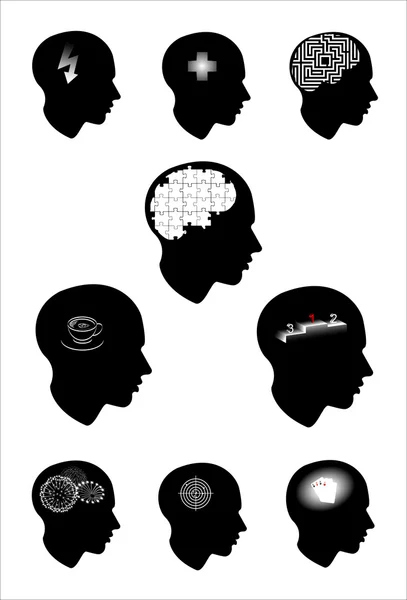 Herní profil hlavy — Stock fotografie