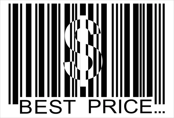 Libra código de barras, el mejor precio — Vector de stock