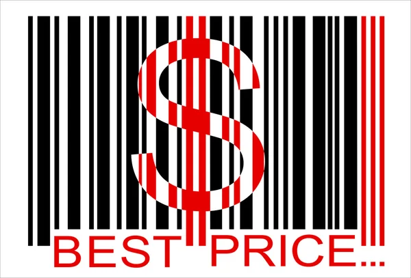 Pond barcode, beste prijs — Stockvector