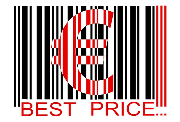 Pound barcode, best price — Stock Vector