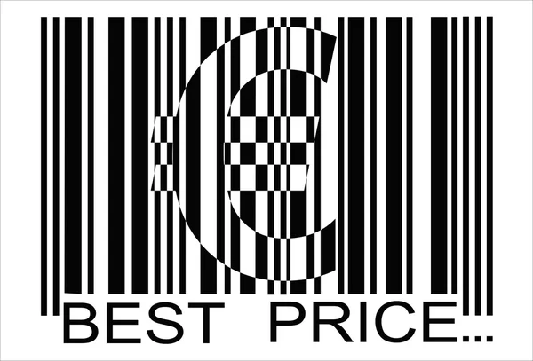 Штрих-код фунта, лучшая цена — стоковый вектор