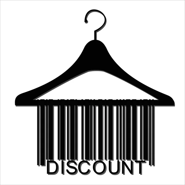 Barcode clothes hanger — Stock Vector