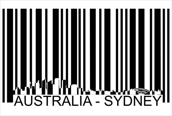Australia Sydney código de barras — Archivo Imágenes Vectoriales