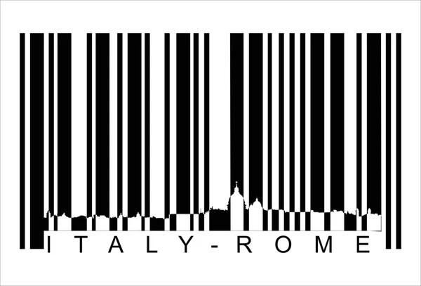 Italy rome barcode — Stock Vector