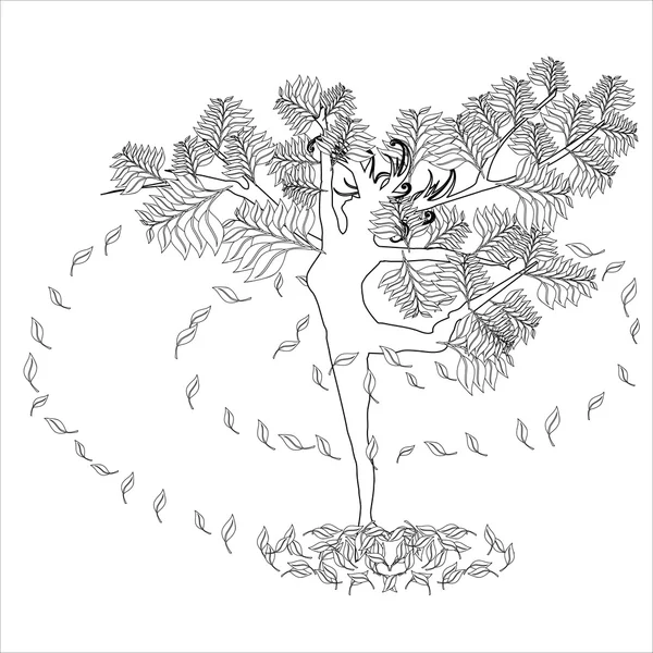 Dance tree — Stock Vector